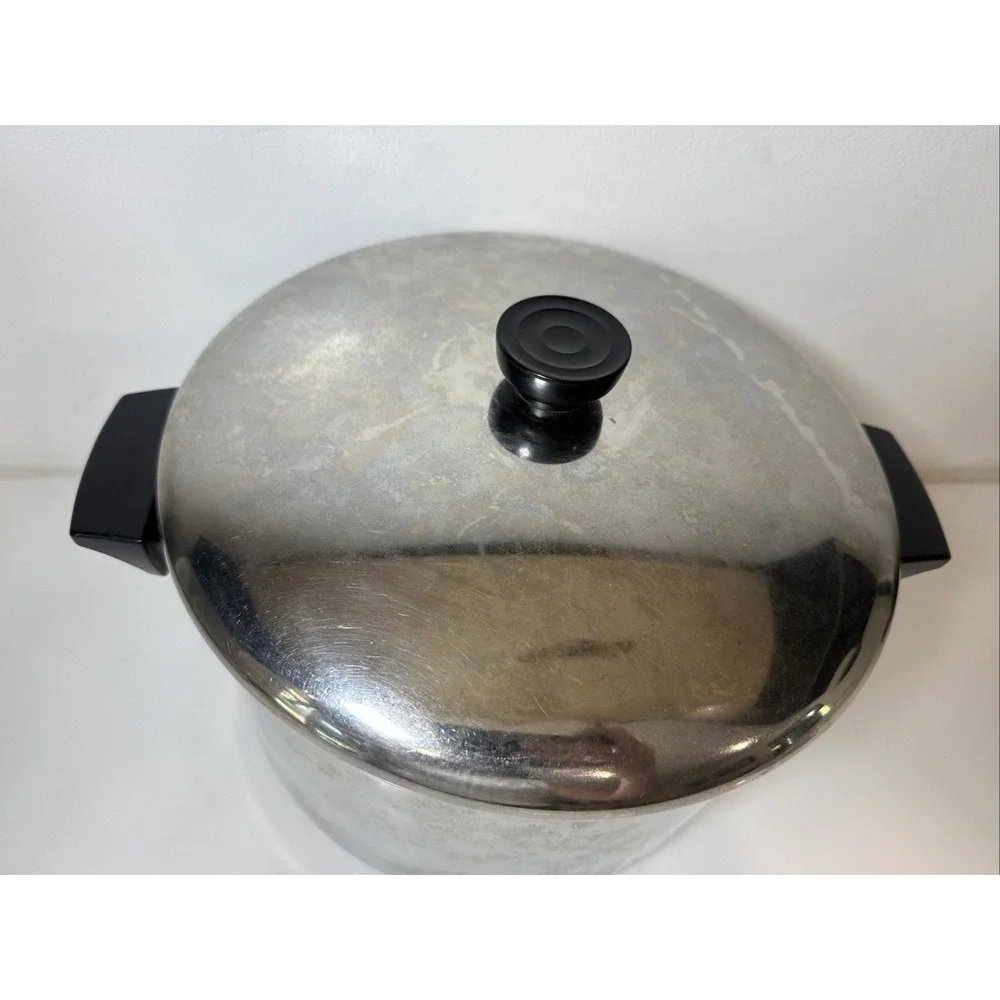 Revere Ware 1801 Vintage 8 Quart Tri-Ply Stock Pot & Lid 88-A Stainless USA made